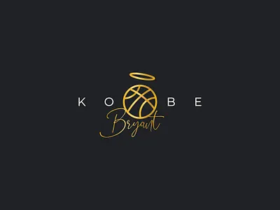 r.i.p. kobe bryant artdeco badge basketball gold illustration kobe bryant logo monoline sports vector