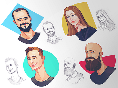 Unfold Avatars avatar avatardesign character characterdesign fun illustration process spovv team unfold