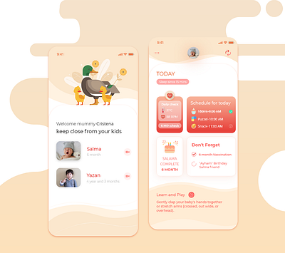 Nursery app app ui design uxdesign