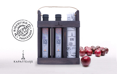 Packaging - Grape Juice Syrup bottle branding design illustration logo packaging typography