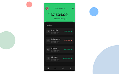 Asgar crypto app - part 2 appdesign boldui cards ui concept crypto crypto wallet cryptocurrency experience fintech invisionstudio ios mobile ui ux