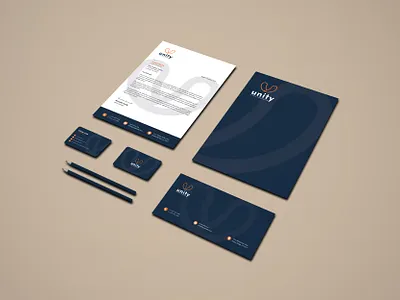 Unity Brand Identity agency branding business card business card design card design corporate creative envelope design graphic design id card design invoice design letterhead design photoshop presentation folder print design simple design