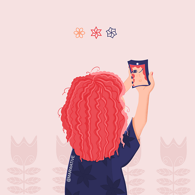 Selfie beautiful business character colorful cute designs electronic flowers girls illustraion love mobile people photography picture selfie sketchbook tech technology women