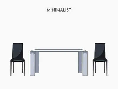 Minimalist chair flat furniture minimalist vector