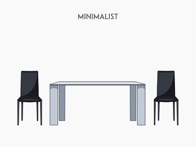 Minimalist chair flat furniture minimalist vector