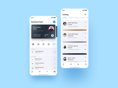 Personal CRM. Light Mode analize analytics analyzing app blue business card creative crm dashboard event finance fintech ios light product ui ux ux design white