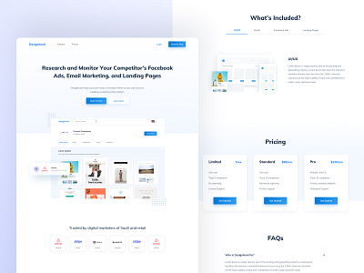 Landing page clean design landing page simple ui