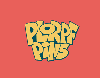 Plorpf Pins clientwork custom lettering digitalart ena enamel enamel pin hand drawn handlettering logo logo designer logodesign pins procreate typography