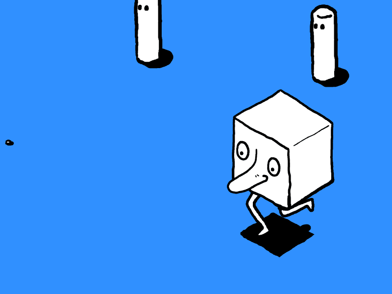 Cube Run blue cube cycle obstacle run