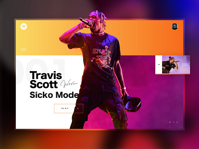 Spotify website concept concept design ui ux vector