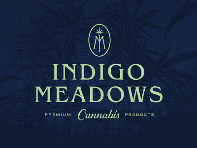 Indigo Meadows Cannabis cannabis logo marihuana meadows monogram natural plant