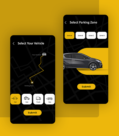 Car Parking Mobile App app branding illustrator logo mobile ui photoshop typography ui ux vector