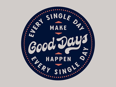 Good Days branding custom type design lettering logo typography vector