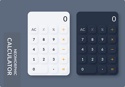 Mobile Calculator Neomorphism ui app calculator calculator app calculator ui design design concept mathematics neomorphism ui uidesign ux uxdesign