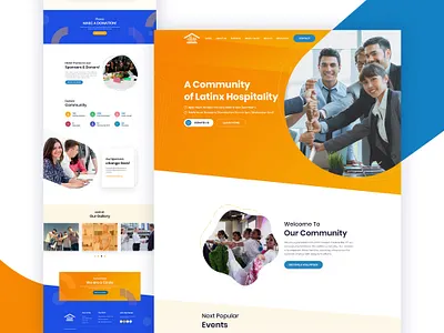 Community landing page clean design colors communication agency community design illustration interface landing page modern design typography ui ux web website