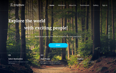 Tripmates - Landing page : Freebie adobexd app design dailyui dailyuichallenge design freebie freelancer illustraion landing landing page product design travel web travel website ui