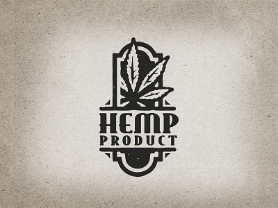 hemp logo concept awesome cbd cool graphic design hemp herb leaf logo logo design marijuana natural organic plant retro thc vintage weed
