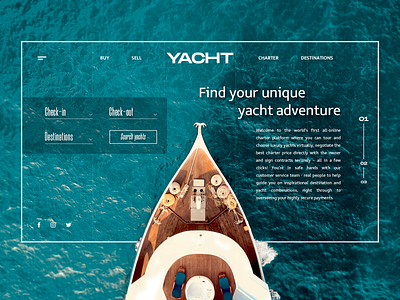 Yacht Webdesign branding design interaction interface typography ui uidesign ux web webdesign