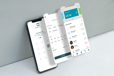 Mobile App Mockup dashboard mobile app design money transfer payment uiux