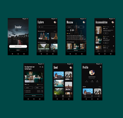 Mobile App Traveler app design typography ui ux web