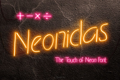 Neonidas display font font design font family handwritten typeface typography vector