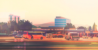 Car Park cars digital folioart glitch illustration james gilleard landscape texture travel urban