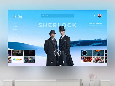 Movies App - Smart TV OS 3d 3d animation aftereffects animation concept concepts design design app design art layout os smarttv ui ux visual