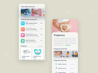 Health care app animation app babycare clean clean design color dental care dental clinic design health health app health care health service healthcare healthy mobile app mobile ui pregnancy product ui