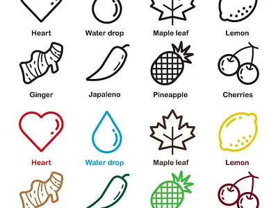 Modern professional colorful fresh fruit icon beautiful design food fresh fruit healthy icon illustration juicy logo modern nature organic outline professional ripe shape sweet symbol vector