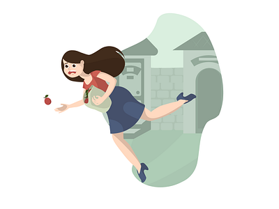 Error page design error error page fall flat girl illustration sorry ui vector