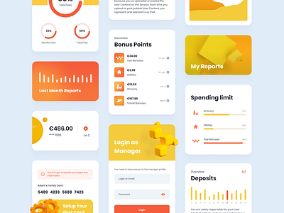 Mobile banking app exploration 3d app bank clean concept figma ios light mobile mobile ui popular sketch trend ui ui kit ux