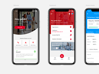 Sompo Sigorta Mobile App android app appdesign insurance insurance app ios lead mobile mobile app design ui usability user experience design user interface design ux