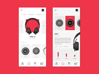 AIAIAI Headphones Interface design headphones interface minimalist mobile shopping ui ux