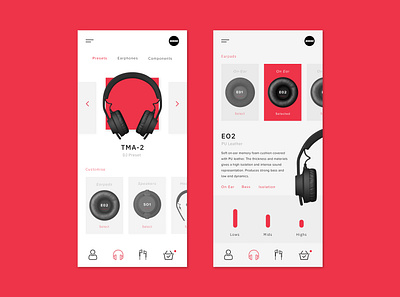 AIAIAI Headphones Interface design headphones interface minimalist mobile shopping ui ux