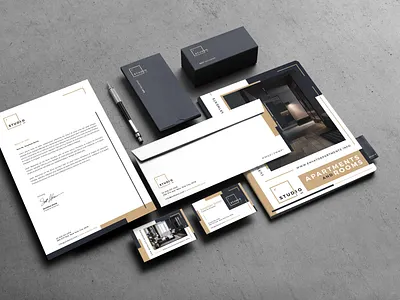Corporate Identity Template apartments branding business business card corporate creative design editing envelope folder graphic identity letterhead photoshop print print ready professional rollup