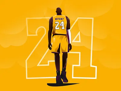 KOBE adobe illustrator basketball black mamba character design characterdesign design exploration flat illustration illustration kobe bryant legend los angeles lakers minimal clean design nba vector illustration vectorart