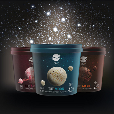 Planet ice cream adobe design designer dribbble hello hello dribbble ice icecream illustration pack package package design packagedesign packaging packaging design poster typography vector