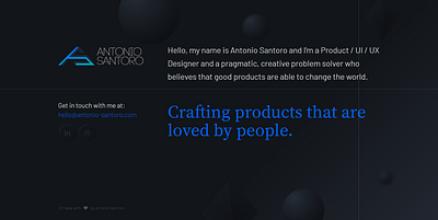 Personal website branding dark theme gradient parallax effect portfolio website