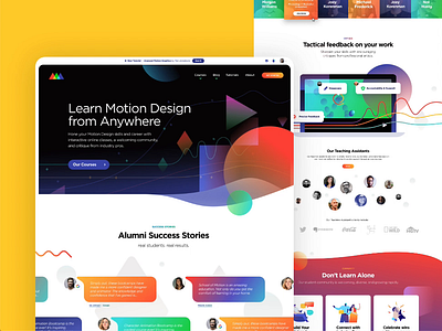 School of Motion (Live) agency animation blog design homepage landing motion schoolofmotion som team unfold