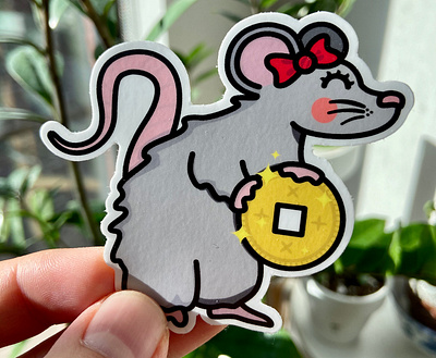 Year of the Rat Sticker 2020 chinese new year design illustration lunar new year stickers year of the rat