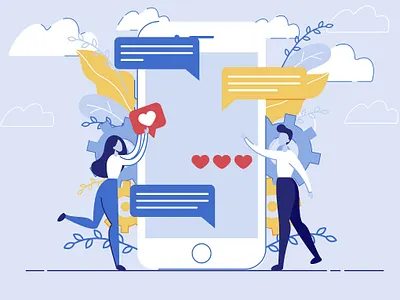 Online chat art artist artwork branding design designer development drawing flat flat design illustration art illustrations paint painting paintings vector vector illustration vectorart vectors webdesign