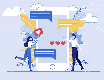 Online chat art artist artwork branding design designer development drawing flat flat design illustration art illustrations paint painting paintings vector vector illustration vectorart vectors webdesign