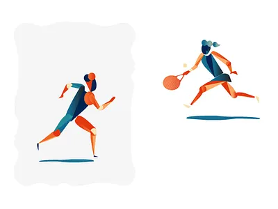 Let's play design people rocket running sport vector web illustration