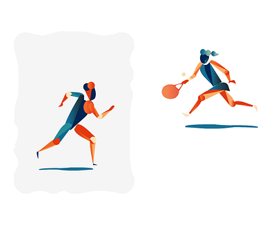 Let's play design people rocket running sport vector web illustration