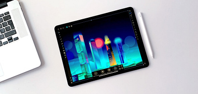 Madrid iPad Illustration design illustrator neon vector vectorart