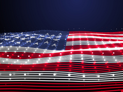 Digital Flag of America american american flag digital flag dots flag flag of america flag of us future information technology layers modern particles texture united states of america us us flag