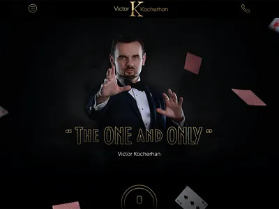 Landing page for - Victor Magic design landing landing page page website