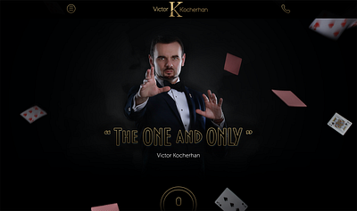 Landing page for - Victor Magic design landing landing page page website