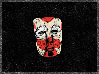 Mask Series 7/7 anthropologie chalk digital illustration drawing illustration illustration series linework mask observation rough sketch style texture