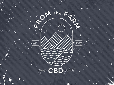 From the Farm CBD Products Logo brand design brand designer branding branding design cbd graphic design halftone illustration ink logo logo design logo designer photoshop print product design stamp texture